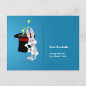 Invitation Carte Postale Spectacle de magicien garçon Fête d'anniversaire (Dos)