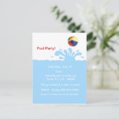 Invitation Carte Postale Splish Splash (Debout devant)