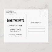 Invitation Carte Postale Squelette cool dans un Top Halloween Enregistrer l (Dos)
