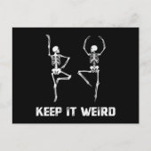 Invitation Carte Postale Squelette de danse bizarre (Devant)