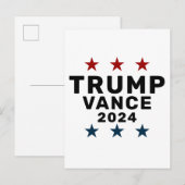 Invitation Carte Postale Star classique de Trump Vance 2024 (Devant / Derrière)
