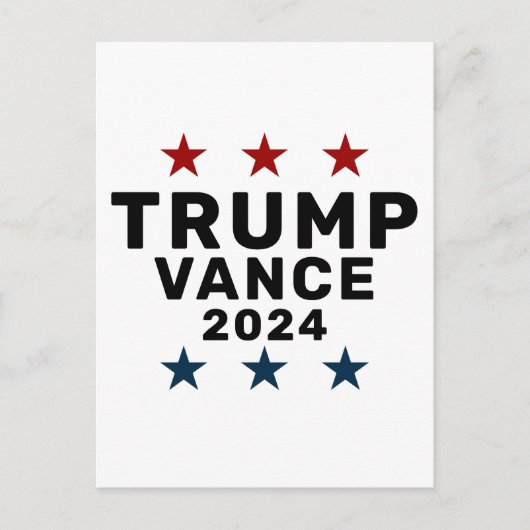Invitation Carte Postale Star classique de Trump Vance 2024 (Devant)