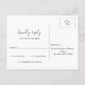 Invitation Carte Postale Starry ciel mason jarres mariage rsvp (Dos)