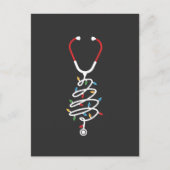 Invitation Carte Postale Stethoscope Fournitures Médicales Lumières Arbre d (Devant)