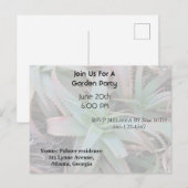 Invitation Carte Postale Succulentes du Nevada (Devant / Derrière)