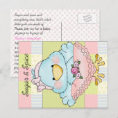Invitation Carte Postale Sucre et épice mignonne bébé fille douche (Devant / Derrière)