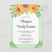 Invitation Carte Postale Sunflower Reunion familiale (Devant)