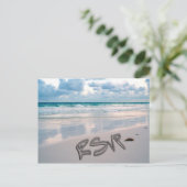 Invitation Carte Postale Sunset Beach (Debout devant)