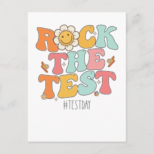 Invitation Carte Postale Super Rock Le Test Motivation Test Day (Devant)
