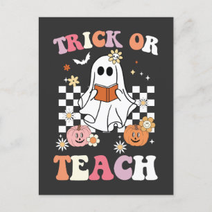 Invitation Carte Postale Super Tri Ou Enseignant Enseignant Halloween Ghost