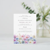 Invitation Carte Postale SURPRISE 25 Anniversaire Septembre Fleur de naissa (Debout devant)