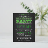 Invitation Carte Postale Surprise Birthday Party (Debout devant)