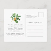 Invitation Carte Postale SURPRISE PARTY 65th Birthday December Birth Flower (Dos)