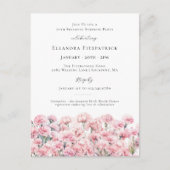 Invitation Carte Postale SURPRISE PARTY 70th Carnation January Birth Flower (Devant)