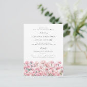 Invitation Carte Postale SURPRISE PARTY 70th Carnation January Birth Flower (Debout devant)