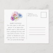 Invitation Carte Postale SURPRISE PARTY 90 Anniversaire Septembre Fleur de  (Dos)
