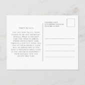 Invitation Carte Postale SURPRISE PARTY Tini Bit Ancien Martini 19e (Dos)