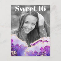 *~* Sweet 16 Anniversaire Photo Violet Abstrait AP