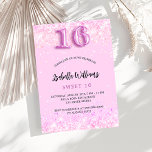 Invitation Carte Postale Sweet 16 confetti rose fête fille<br><div class="desc">Une invitation moderne, élégante et glamour pour une soirée Sweet 16, 16e anniversaire de fille. Un arrière - plan rose vif aux confettis. Le nom est écrit avec un script de style moderne écrit à la main. Personnalisez et ajoutez les détails de votre fête. Le numéro 16 est écrit avec...</div>