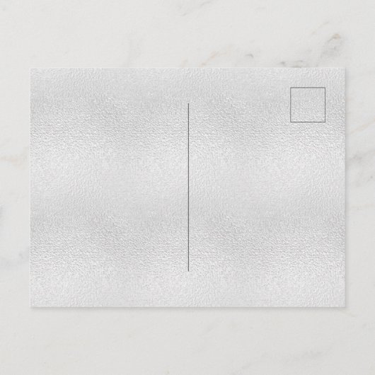 Invitation Carte Postale Sweet 16 parties scintillant argent anniversaire (Dos)