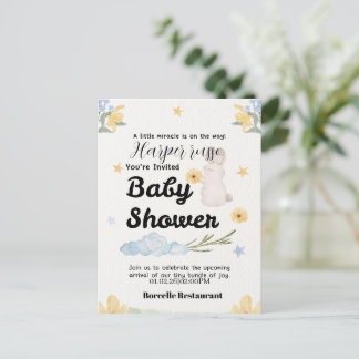 Invitation Carte Postale Sweet Beginnings Baby Shower Collection