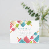 Invitation Carte Postale Sweet Summer Popsicle pour enfants fête d'annivers (Debout devant)