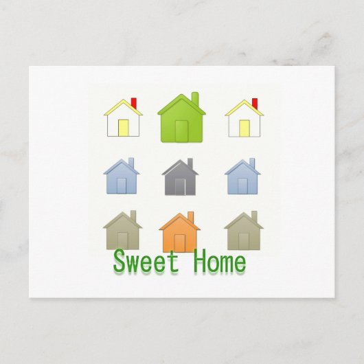 Invitation Carte Postale SweetHome Maison Fête de Réchauffement (Devant)