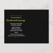 Invitation Carte Postale Système solaire Planètes spatiales Soleil Annivers (Dos)