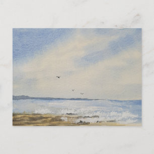 Invitation Carte Postale Tableau de plage