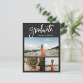 Invitation Carte Postale Tableau | Script Graduel Rustic Grad Photo (Debout devant)