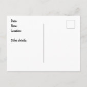 Invitation Carte Postale Taches aléatoires arc-en-ciel (Dos)