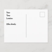 Invitation Carte Postale Taches de polka aléatoires arc-en-ciel (Dos)