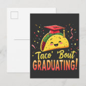Invitation Carte Postale Taco 'Bout Gradué Graduation Cinco De Mayo  (Devant / Derrière)