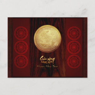 Invitation Carte Postale Tambours en bronze vietnamien Têt Nouvel An 2020 H