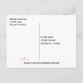 Invitation Carte Postale Taureau blanc brillant Taureau Silhouette Monogram (Dos)