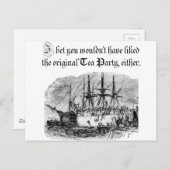 Invitation Carte Postale Tea Party (Devant / Derrière)