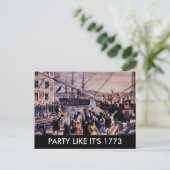 Invitation Carte Postale TEA PARTY comme en 1773 (Debout devant)