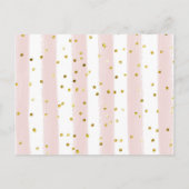 Invitation Carte Postale Tea Party Pastel Fleurs Livres pour bébé (Dos)