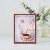Invitation Carte Postale Tea Time, Tea Party après-midi (Debout devant)