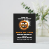 Invitation Carte Postale Témoin de l'éclipse solaire partielle 3/29/2025 US (Debout devant)