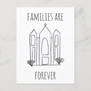 Invitation Carte Postale Temple mormon simple moderne LDS Salt Lake City