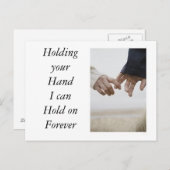 Invitation Carte Postale Tenir La Main (Devant / Derrière)
