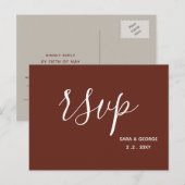 Invitation Carte Postale Terre en terre cuite rouge rustique argile brûlée (Devant / Derrière)