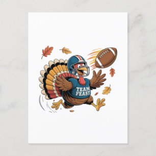Invitation Carte Postale Thanksgiving Football Turquie Imaginaire Football