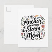 Invitation Carte Postale The Anchor In Every Storm Is Mom (Devant / Derrière)