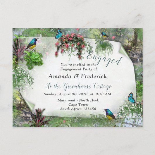 Invitation Carte Postale The Victorian Greenhouse (Devant)
