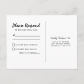 Invitation Carte Postale Thin Blue Line | Police Force RSVP (Dos)