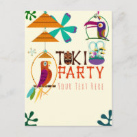 Tiki Birds Birthday Party Vintage Luau