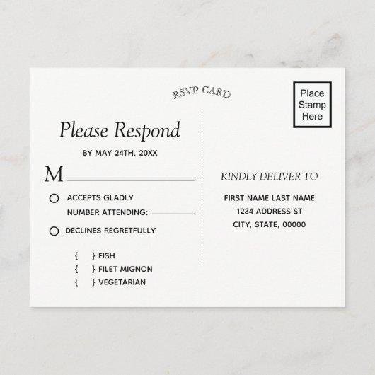 Invitation Carte Postale Toile de jute rustique avec coins en dentelle | Ch (Dos)