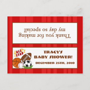 Invitation Carte Postale Toppe de sac de bonne taille Rouge étoile